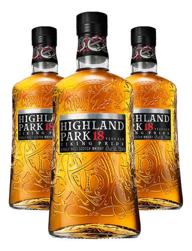 Pack De 3 Whisky 18 Highland Park 700ml