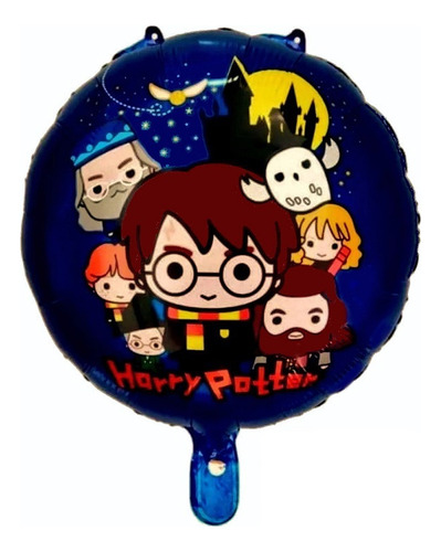 Pack 12 Globos Metálicos Harry Potter Con Varillas 45 Cm