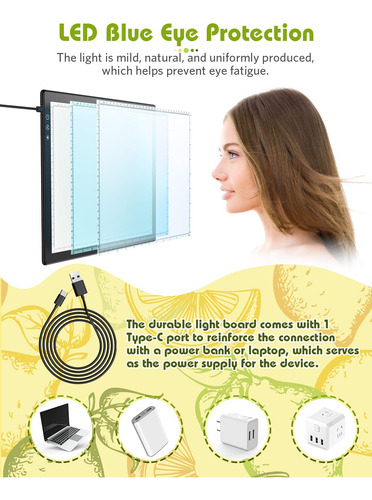 Caja De Luz A4 Con Brillo Ajustable Para Dibujo Y Boceto