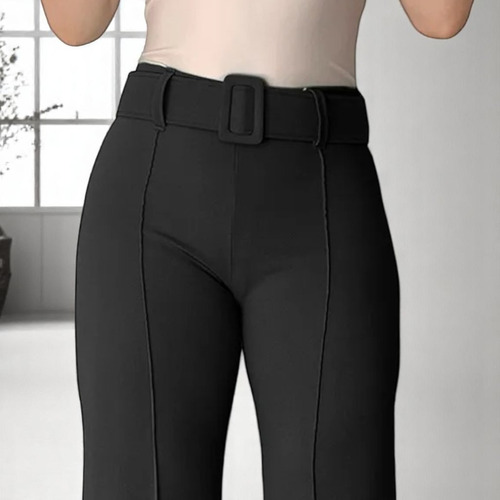 Pantalón Vestir Dama Moda Casual Elegante Con Cinto