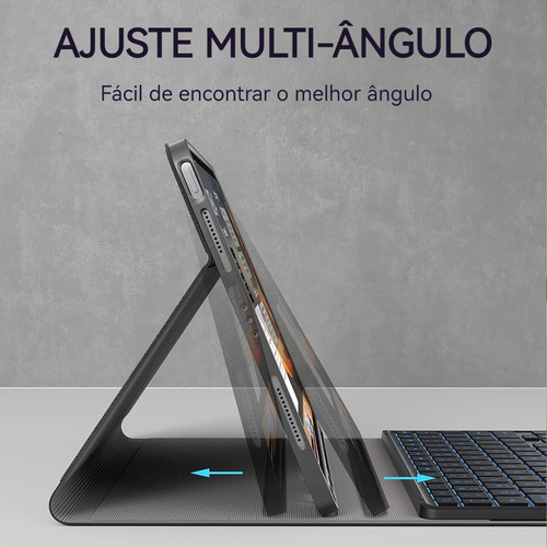 Touch Abnt2 Teclado + Mouse + Capa Para iPad 10ª Geração Cor Cor Lavanda