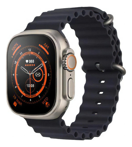 Hw8 Ultra Max 49mm Smartwatch 2023 Pulseira + Pelicula Cor da caixa Preto Cor da pulseira Laranja Desenho da pulseira Ocean