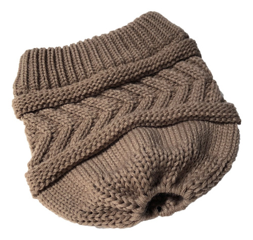Gorro Con Abertura De Lana Para Cabello Largo Cola Mujer