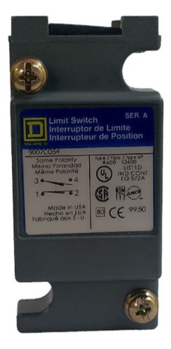 Limit Switch Plug In Unit, 9007, 600 V 10 A C