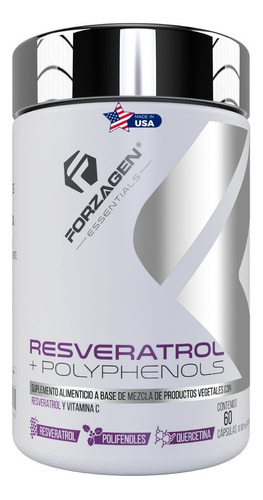 Forzagen Essentials Resveratrol+polyphenols 60 Caps | Vita C Sabor Sin sabor