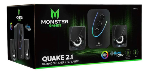 Parlante Subwoofer Monster Games Quake 2.1 G