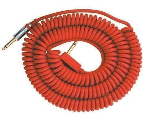 Cable En Espiral Vox Vcc-90 9 Metros Plug Instrumentos Rojo.