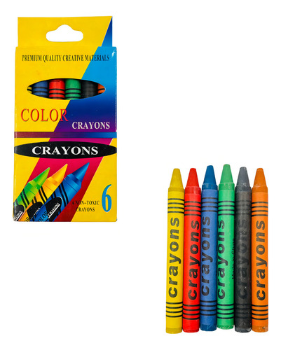 60 Crayolas Colores Mayoreo Premio Cajita 6 Piezas Color Surtidos