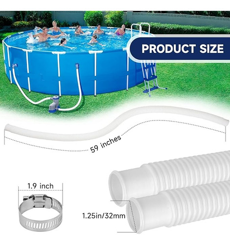 1.5m×3 Manguera Universal Filtro Piscina Para Intex Bestway