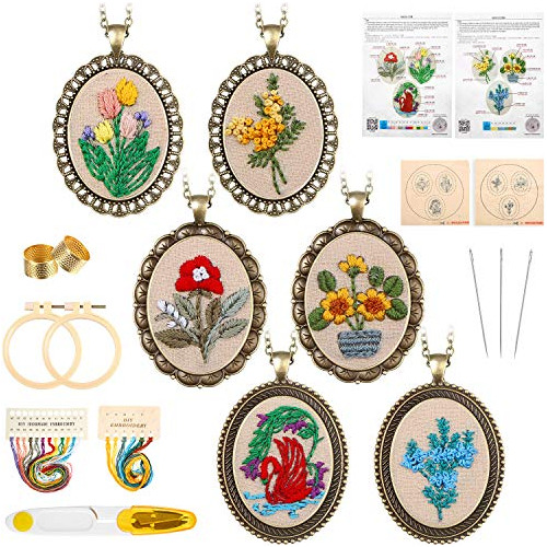 6 Set Border Starter Kit Bordado Floral Herramienta Pri...