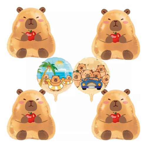 12pcs Capybara Glbos Kit Globos Decoraciones De Fiesta