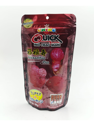 Alimento Para Peces Flower Horn Quick Red Okiko 100 Gr 