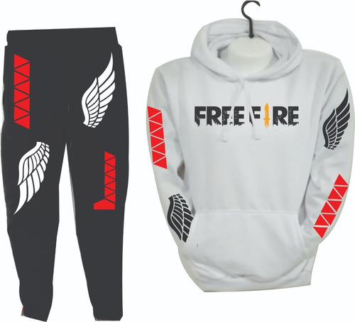 Conjunto Deportivo Sudadera + Buso Buzo Freefire Niños Y Adu