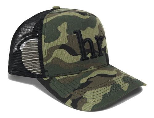 Gorro Snapback Marca Helle Raven Hr Curvo Militar Malla