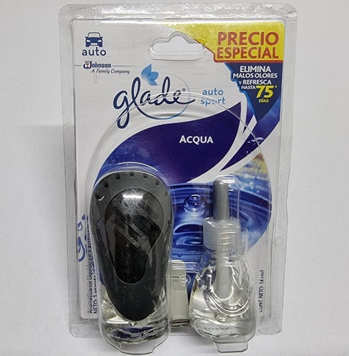 Imagen 1 de 1 de Ambientador Para Auto Glade Auto Sport Aqua