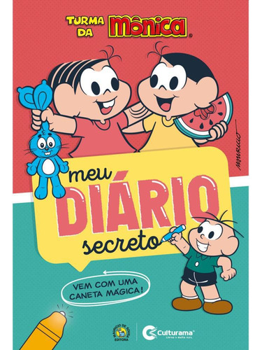 Livro Diário Turma Da Monica Meu Diário Secreto