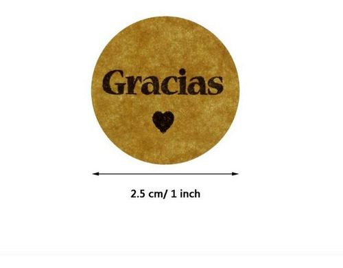 Imagen 3 de 5 de Gracias Stickers Rollo 500pcs Calcomanias Pequeños Negocios
