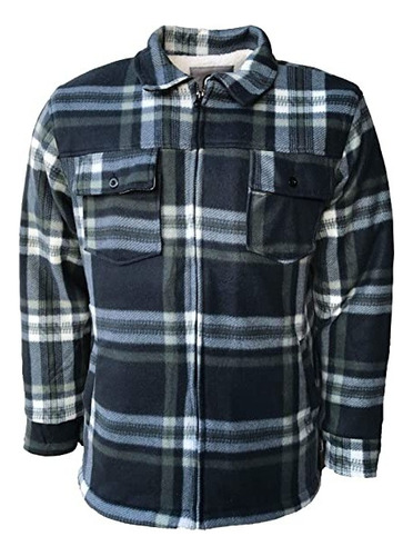 Campera Camisa Tipo Leñadora Polar Con Corderito Hombre 