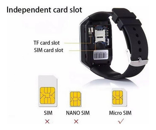 Reloj Inteligente Con Chip Y Teléfono Celular Con Cámara
