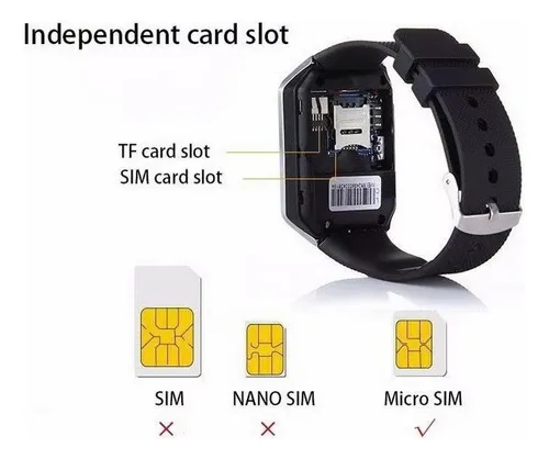 Reloj Inteligente Con Chip Y Teléfono Celular Con Cámara