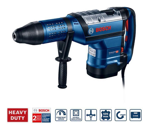 Martelo Perfurador Bosch Gbh 12-52 Dv Com Sds Max Em Maleta