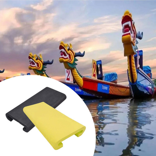 2 Piezas Eva Dragon Boat Boat Almohadilla Amarillo Negro