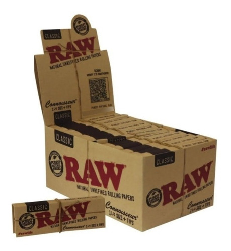 Raw Connoisseur Classic King Size + Prerolled Tips Caja X 24