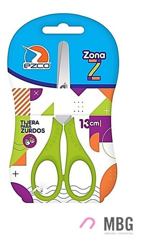 Tijera Para Zurdos Ezco Zona Z Escolar 13 Cm