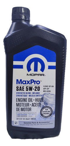 Aceite Motor 5w20 Grand Cherokee 2011 2012 2013 2014 2015 20