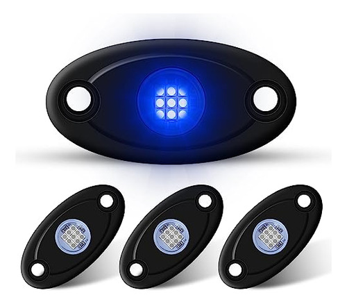 Ly8 4pods Led Rock Lights Blue Neon Underglow Light For Car