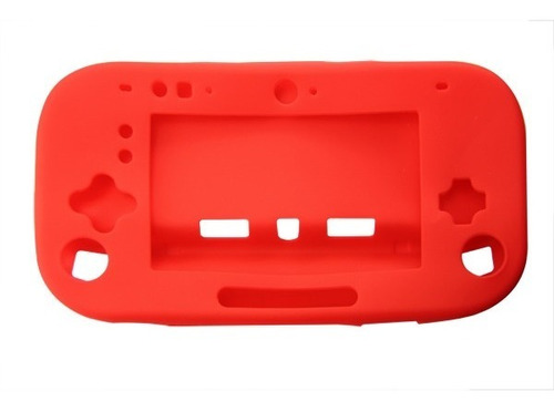 Funda Protector Silicona Gamepad Nintendo Wii U Rojo