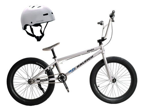 Bicicleta Raleigh Bmx Jumpx R20 + Casco Bici. Color Bmx + Casco Blanco Mate Tamaño Del Cuadro L (59-60 Cm)