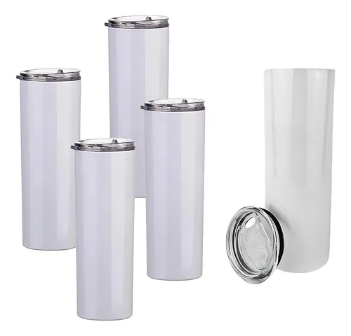 Termo Skinny De Acero Inoxidable Sublimable 30oz 5pzs Color Blanc...