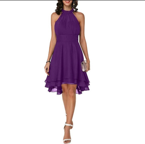 Vestido Feminino Sexy Festa Verão Roxo