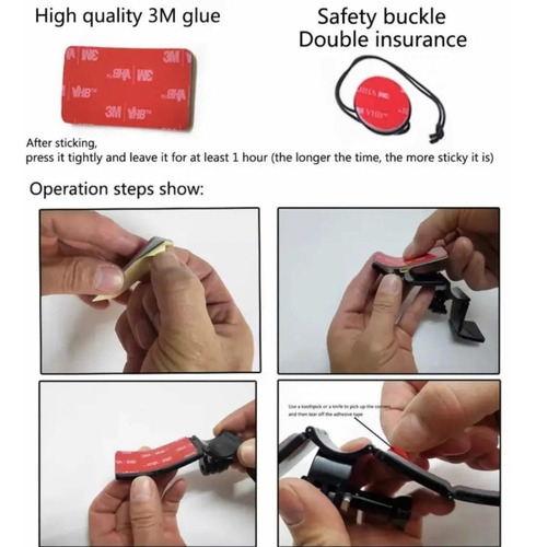 Novo Suporte 3m Para Queixeira De Capacete Para Gopro Sjcam