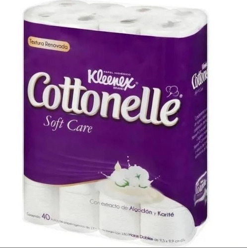 Papel Higiénico Kimberly-clark Kleenex Cotonelle Doble Hoja De 40 u