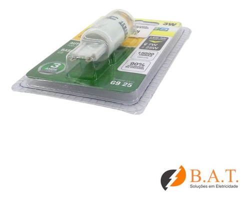 Lâmpada Led Bipino G9 3w 3000k