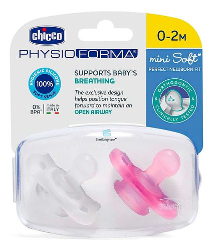 Chupete Physio Mini Soft 100% Silicona 0 A 2 M