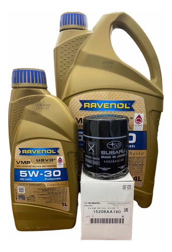 Aceite Ravenol 5w30+ Filtro Original Full Sintético Subaru