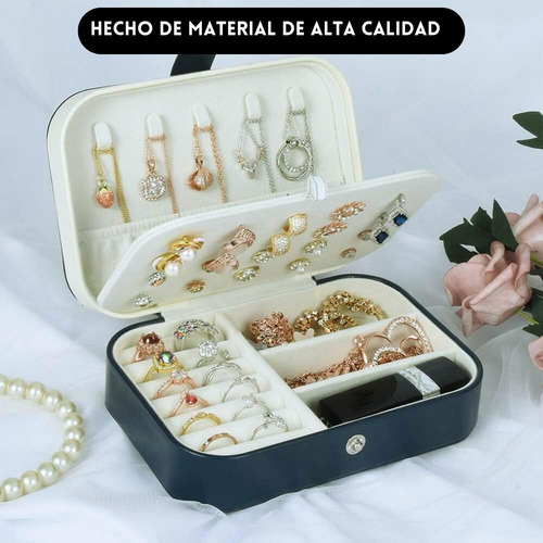 Imagen 3 de 10 de Organizador Joyas Estuche Joyero Portátil Viaje Exhibidor