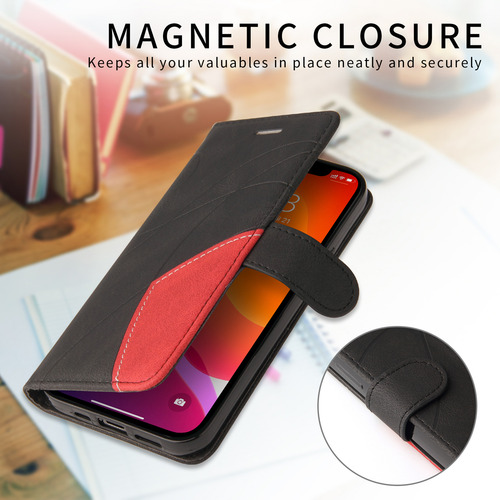 Funda Protectora Tipo Cartera De Piel Sintética De Alta Calidad Para La Serie Huawei Con Ranura Para Tarjetas, Color Negro