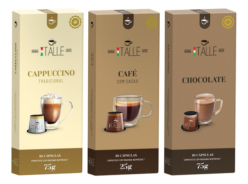 Capsula Nespresso Chocolate Cappuccino Café Italle 30 Unid