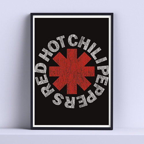 Cuadro Red Hot Chili Peppers Logo Deco 30x40cm Con Vidrio