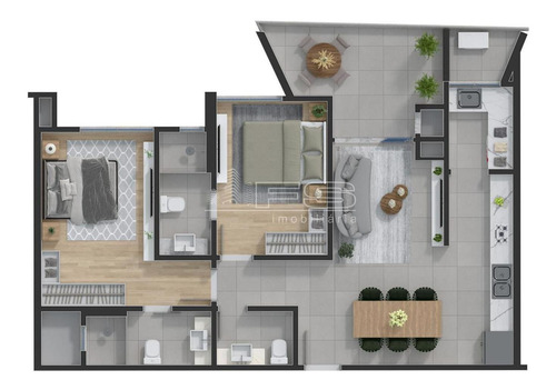 Imagem 14 de 15 de Apartamento 2 Suites No Quest Residence - 4650