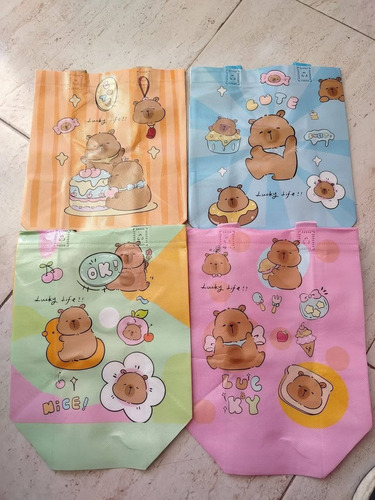 12 Bolsa Dulcero Capibara Reutilizable Fiesta Regalo Bolo Surtidos Capibara