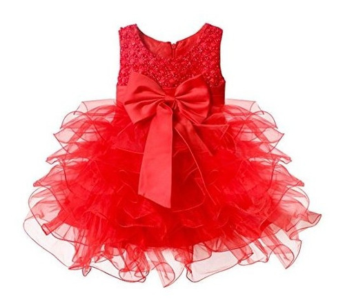 Vestido Fiesta Niña Floreado Bowknot Tiaobug