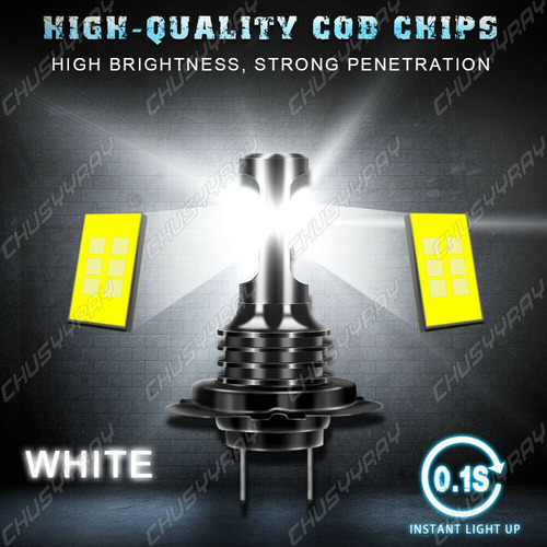 Para Kia Forte 17-18 Kit Luz Antiniebla Haz Alto Bajo Led 6k
