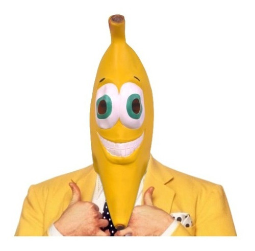 Mascara Latex Banana Plátano Completa Cotillón Disfraz