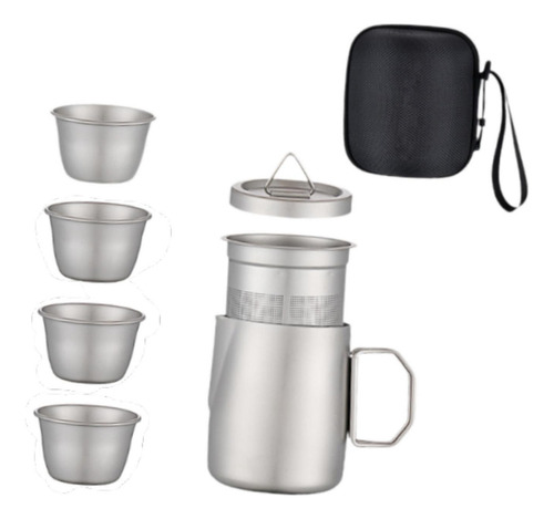 Juego De Té De Titanio Regalo De Tetera De Viaje Con Bolsa.