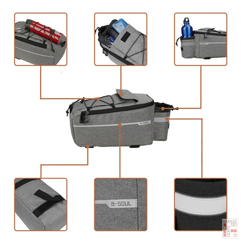 Imagen 6 de 7 de Bolso Para Parrilla Bicicleta Impermeable Porta Caramañola